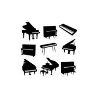 piano klassiek muziek- icoon reeks ontwerp vector