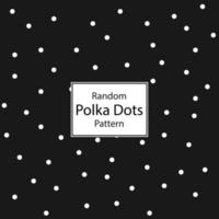 naadloos zwart en wit willekeurig polka dots patroon vector