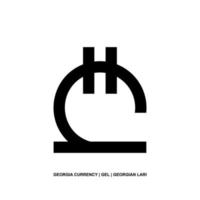 Georgië valuta symbool, Georgisch lari icoon, gel teken. vector illustratie