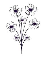 tekening bloemen decoratie vector