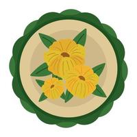 bloemen en blad vector