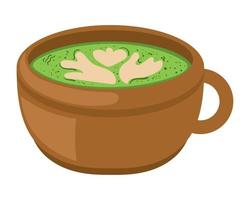 matcha theekopje vector