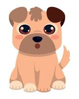 puppy schattig dier vector