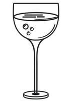 Champagne glas kleurloos vector