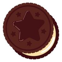 chocola koekje icoon vector