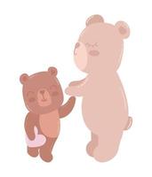 schattig bears tekenfilm vector