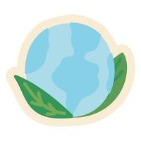 ecologie planeet insigne vector