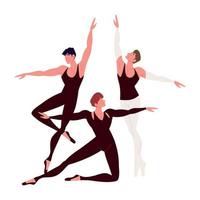 mannen ballet dansers vector