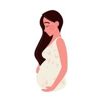 zwanger vrouw vlak ontwerp vector