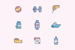 Fitness pictogrammen vector