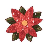 bloem kerstster decoratie vector