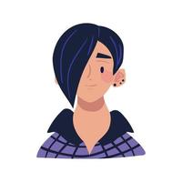 hipster vrouw avatar vector