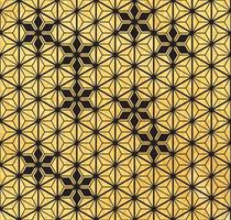 Japans patroon met goud structuur vector. meetkundig achtergrond met lijn elementen in wijnoogst stijl. vector