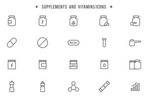 Gratis supplementen en vitaminen vectoren