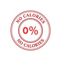 Nee calorieën logo ontwerp sjabloon illustratie. deze is geschikt voor Product etiket vector
