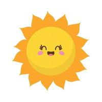 heet zon kawaii vector