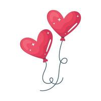 harten liefde ballonnen helium vector