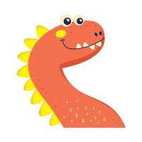 schattig oranje dinosaurus vector