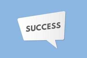 succes tekst knop. succes teken icoon etiket sticker web toetsen vector