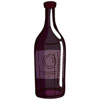 Purper wijn drinken fles vector