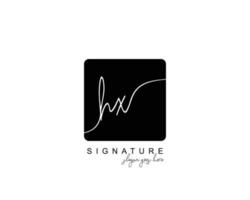 eerste hx schoonheid monogram en elegant logo ontwerp, handschrift logo van eerste handtekening, bruiloft, mode, bloemen en botanisch met creatief sjabloon. vector