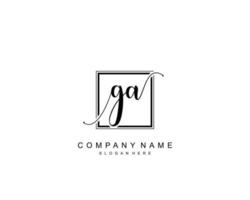 eerste ga schoonheid monogram en elegant logo ontwerp, handschrift logo van eerste handtekening, bruiloft, mode, bloemen en botanisch met creatief sjabloon. vector