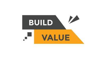 bouwen waarde knop web banier Sjablonen. vector illustratie