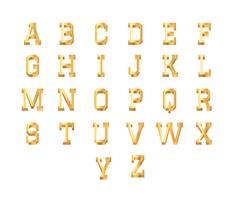 3D-lettertype Gouden gratis vector