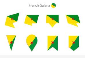 Frans Guyana nationaal vlag verzameling, acht versies van Frans Guyana vector vlaggen.