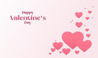Valentijnsdag dag vector achtergrond met mooi harten