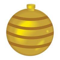 gouden bal decoratie icoon vector