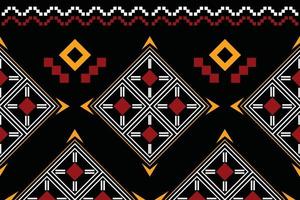 thnisch kleding stof patroon meetkundig stijl. sarong aztec etnisch oosters patroon traditioneel donker zwart achtergrond. abstract,vector,illustratie. gebruik voor textuur,kleding,verpakking,decoratie,tapijt. vector