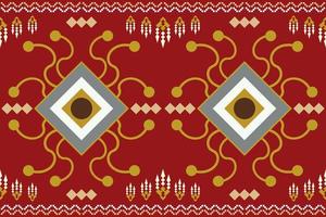 etnisch kleding stof patroon meetkundig stijl. sarong aztec etnisch oosters patroon traditioneel karmozijn rood achtergrond. abstract,vector,illustratie. gebruik voor textuur,kleding,verpakking,decoratie,tapijt. vector