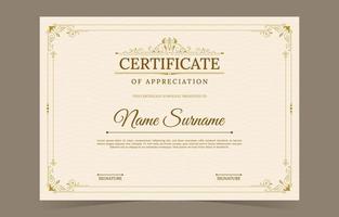 Victoriaans klassiek certificaat sjabloon vector