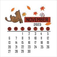 kalender 2023 kleur bladzijde vector