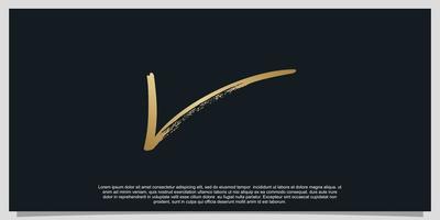 brief v logo ontwerp helling luxe ontwerp illustratie premie vector