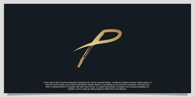 brief p logo ontwerp helling luxe ontwerp illustratie premie vector