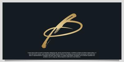 brief b logo ontwerp helling luxe ontwerp illustratie premie vector