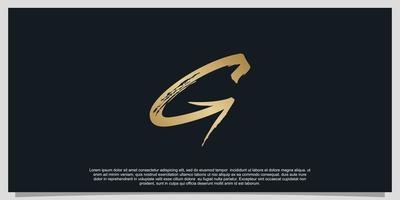 brief g logo ontwerp helling luxe ontwerp illustratie premie vector