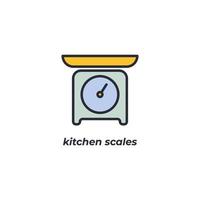 vector teken keuken balans symbool is geïsoleerd Aan een wit achtergrond. icoon kleur bewerkbaar.