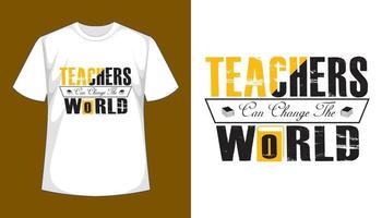 leraren kan verandering de wereld- t overhemd ontwerp vector