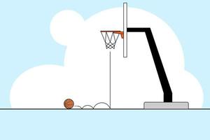 vector basketbal bal met hoepel en bord, sport en spel wedstrijd concept. eps 10 vector.