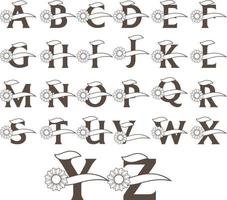 alfabet brief monogram ontwerp vector