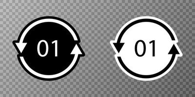 huisdier 01 recycling code symbool. plastic recycling vector polyethyleen teken.