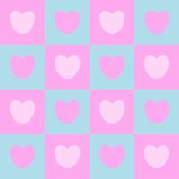 naadloos geruit doos patroon met roze en blauw toon kleur van de hart. abstract meetkundig achtergrond. vector