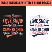 winter t-shirt ontwerp vector