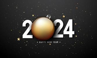 2024 gelukkig nieuw jaar achtergrond ontwerp. vector illustratie.