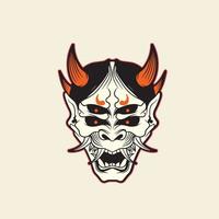 oni Japans duivel masker, vector illustratie