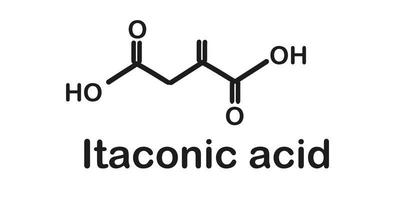 chemisch formule van itaconisch zuur. vector