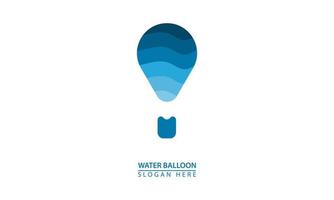 lucht ballon kleur helling blauw water icoon logo vector